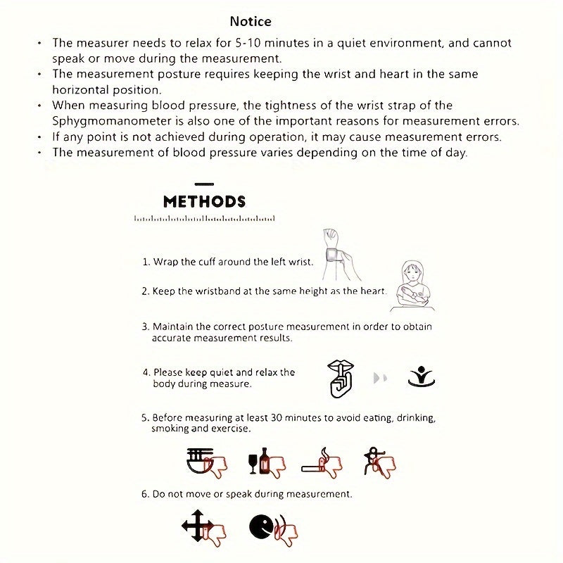 CHANGKUN Premium Wrist Blood Pressure Monitor, USB Rechargeable Automatic BP Wristband Digital Portable Adjustable Blood Pressure Monitoring, Voice Broadcast Heartbeat Reminder Large LCD Display