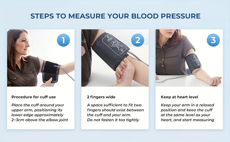 Oklar Blood Pressure Monitor BP Monitor LED Display Blood Pressure Cuff Machine Voice Broadcasting Digital Blood Pressure Monitor Includes Charging Cord