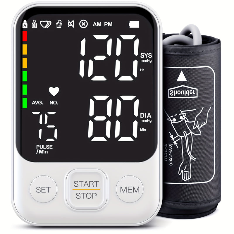 Oklar Blood Pressure Monitor Accurate Digital Blood Pressure Machine With 2x120 Reading Memory Large Backlit Display Monitor With Storage Bag