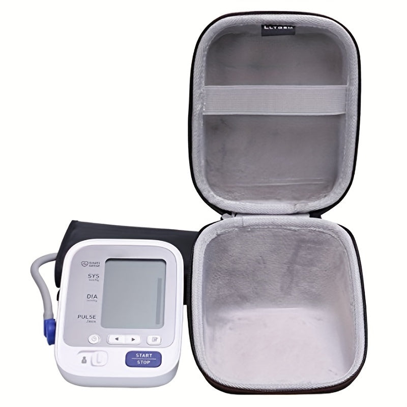 Portable Blood Pressure Monitor Carrying Case, Durable Protective Hard Shell Storage Bag for Home Blood Pressure Cuff and Digital Machine Organizer - Universal Design with Hand Strap