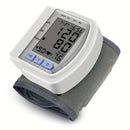 Automatic Blood Pressure Monitor Wrist Cuff with Large LCD Screen And Durable PP Storage Box - Adjustable Cuff, Pulse Rate Detection, Irregular Heartbeat Alert, Battery-Powered (Batteries Not Included), Safe for Adults, 36V O