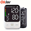 Oklar Blood Pressure Monitor Accurate Digital Blood Pressure Machine With 2x120 Reading Memory Large Backlit Display Monitor With Storage Bag