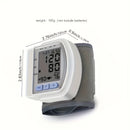 Automatic Digital Wrist Blood Pressure Monitor with Large LCD Display and Adjustable Cuff - Suitable for Adult Use, Battery Operated, 36V or Below, No Batteries Included