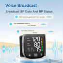 1pc Rechargeable LED Wrist Blood Pressure Monitor with Intelligent Voice Broadcast and Storage Box