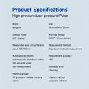 1pc Rechargeable LED Wrist Blood Pressure Monitor with Intelligent Voice Broadcast and Storage Box