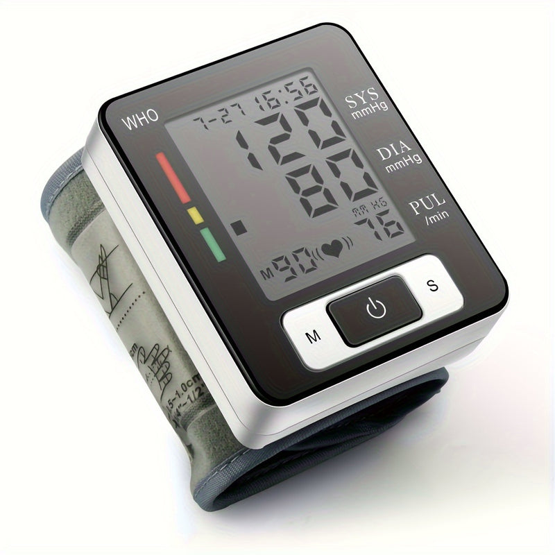 CHANG KUN Premium Wrist Blood Pressure Monitor With Pulse Heart Rate, Blood Pressure Machine With Large LCD Display - Digital Automatic Blood Pressure Wrist Cuff And Carrying Case Included, Health Monitoring For Adult And Old