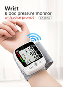 CHANGKUN Premium Wrist Blood Pressure Monitor, USB Rechargeable Automatic BP Wristband Digital Portable Adjustable Blood Pressure Monitoring, Voice Broadcast Heartbeat Reminder Large LCD Display