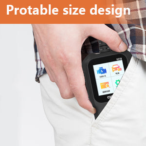 V318 Auto Diagnostic Tool Scanner Automobile Battery Tester OBD2 Automobile Clear Fault Detects Support Multiple Languages