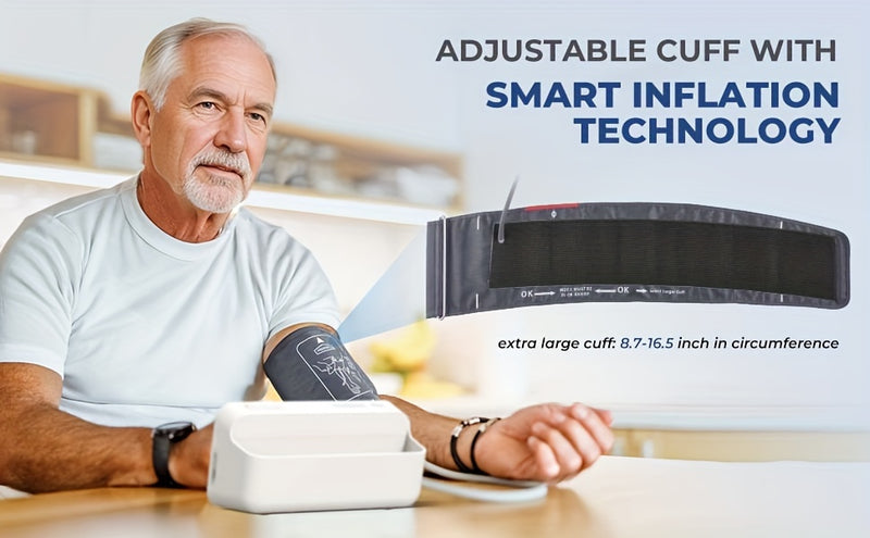 Oklar Blood Pressure Monitor BP Monitor LED Display Blood Pressure Cuff Machine Voice Broadcasting Digital Blood Pressure Monitor Includes Charging Cord