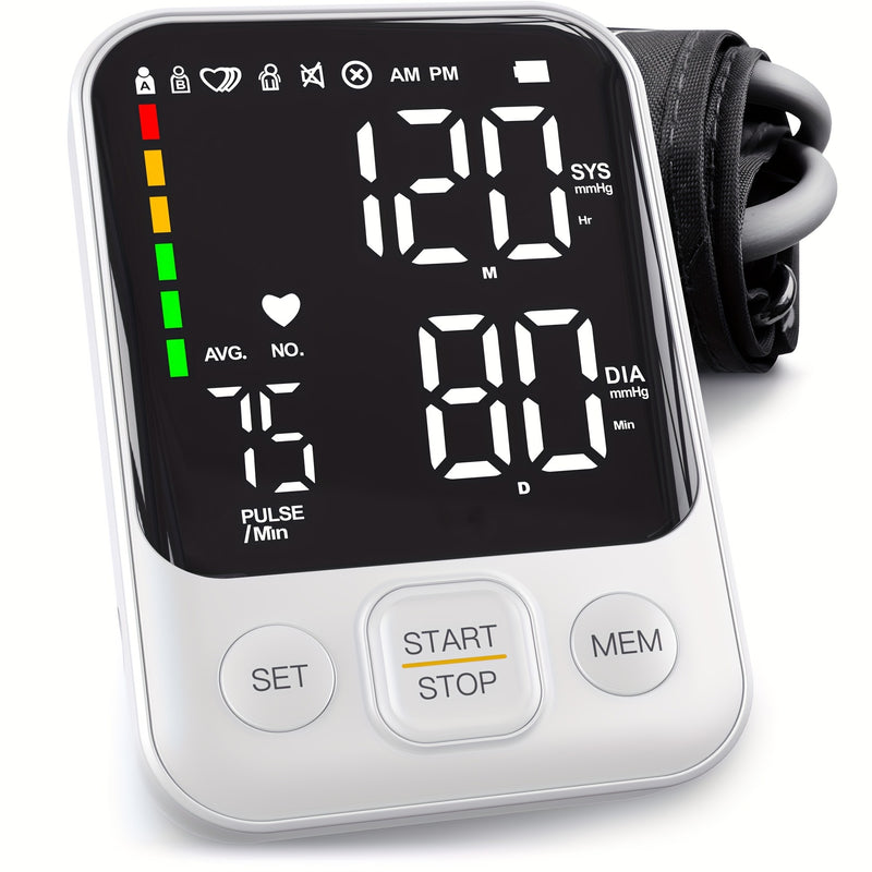 Oklar Blood Pressure Monitor Accurate Digital Blood Pressure Machine With 2x120 Reading Memory Large Backlit Display Monitor With Storage Bag