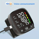 1pc Rechargeable LED Wrist Blood Pressure Monitor with Intelligent Voice Broadcast and Storage Box