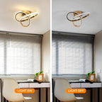 Modern LED Ceiling Light, Curved Design Ceiling Lamp for Bedroom, Living Room, Kitchen, Hallway