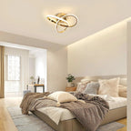 Modern LED Ceiling Light, Curved Design Ceiling Lamp for Bedroom, Living Room, Kitchen, Hallway