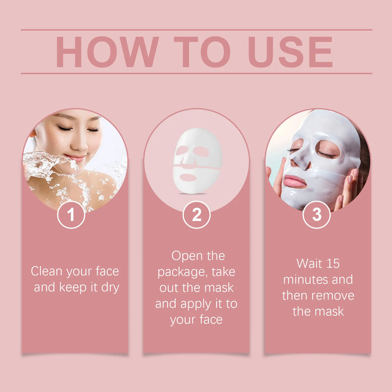 Bio-Collagen Real Deep Mask Hydrolyzed Collagen Soluble Rejuvenation Pore Shrinking  Brightening Refresh Moisturizing Sheet Mask