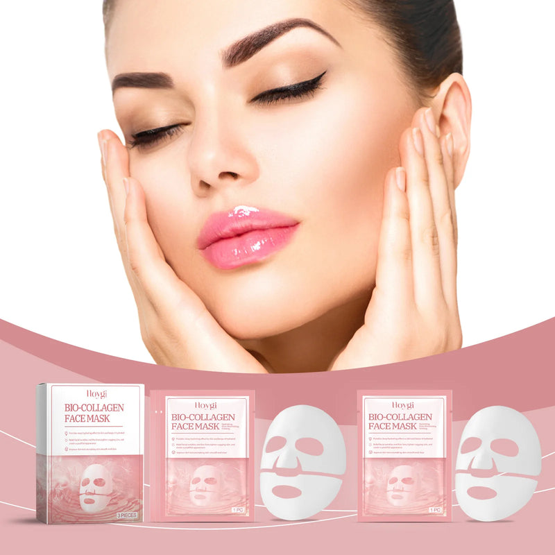 Bio-Collagen Real Deep Mask Hydrolyzed Collagen Soluble Rejuvenation Pore Shrinking  Brightening Refresh Moisturizing Sheet Mask