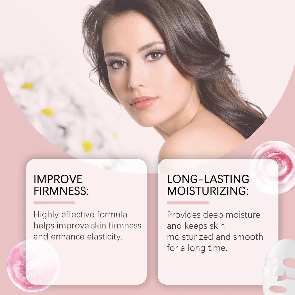Bio-Collagen Real Deep Mask Hydrolyzed Collagen Soluble Rejuvenation Pore Shrinking  Brightening Refresh Moisturizing Sheet Mask