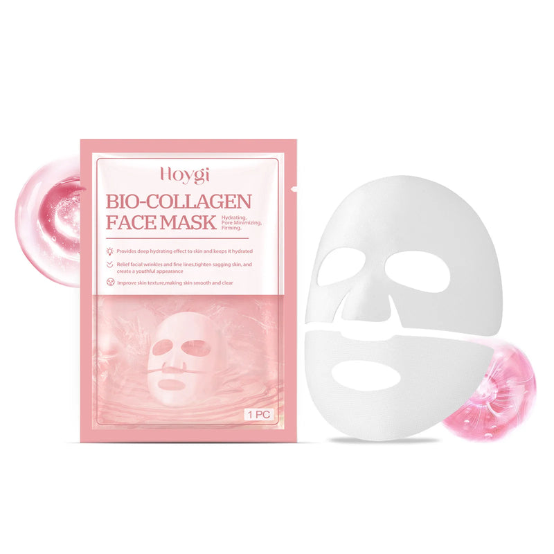 Bio-Collagen Real Deep Mask Hydrolyzed Collagen Soluble Rejuvenation Pore Shrinking  Brightening Refresh Moisturizing Sheet Mask