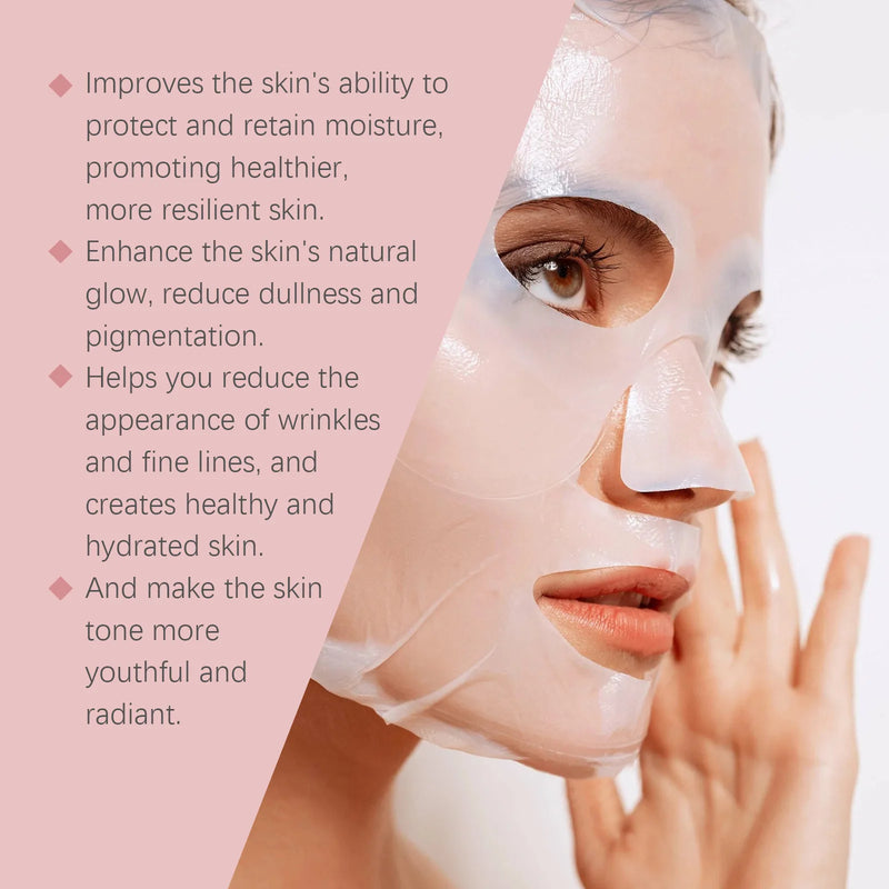 Bio-Collagen Real Deep Mask Hydrolyzed Collagen Soluble Rejuvenation Pore Shrinking  Brightening Refresh Moisturizing Sheet Mask