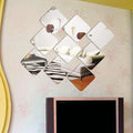 6 Pcs 20cm / 30cm Square Acrylic Mirror Wall Stickers Art Mural DIY Home Decoration For Living Room Bedroom Drawing Room