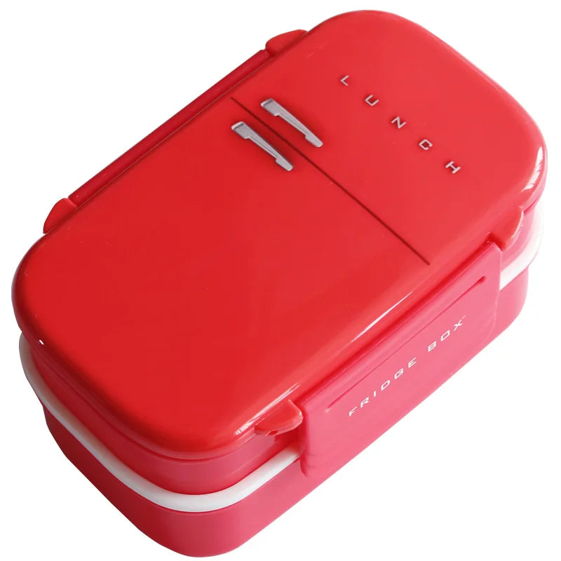 Japanese Bento Box Funny Lunch Box For Kids To School Double Layer Plastic Food Storage Container With Compartments BPA Free