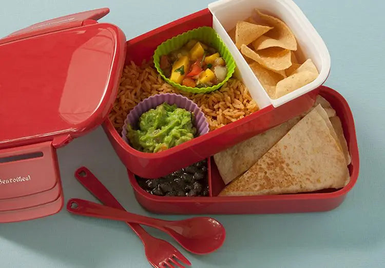 Japanese Bento Box Funny Lunch Box For Kids To School Double Layer Plastic Food Storage Container With Compartments BPA Free