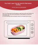 Japanese Bento Box Funny Lunch Box For Kids To School Double Layer Plastic Food Storage Container With Compartments BPA Free