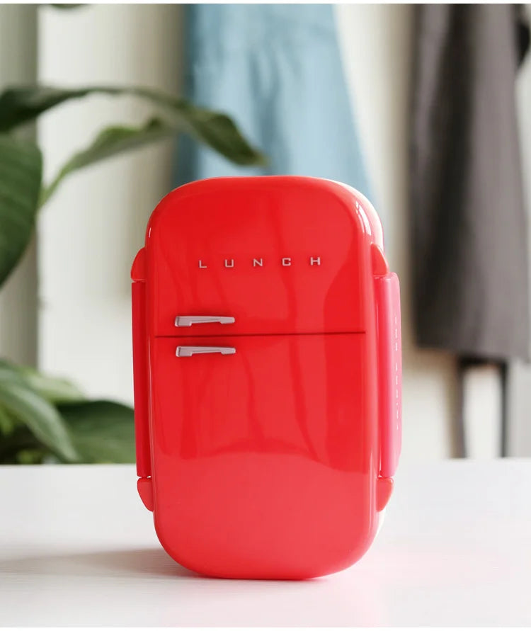 Japanese Bento Box Funny Lunch Box For Kids To School Double Layer Plastic Food Storage Container With Compartments BPA Free