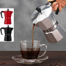 Coffee Maker Pot Aluminum Mocha Espresso Percolator Pot Coffee Kettle Cafetera Home Outdoor Stovetop Cafe Tools Sliver Red Black