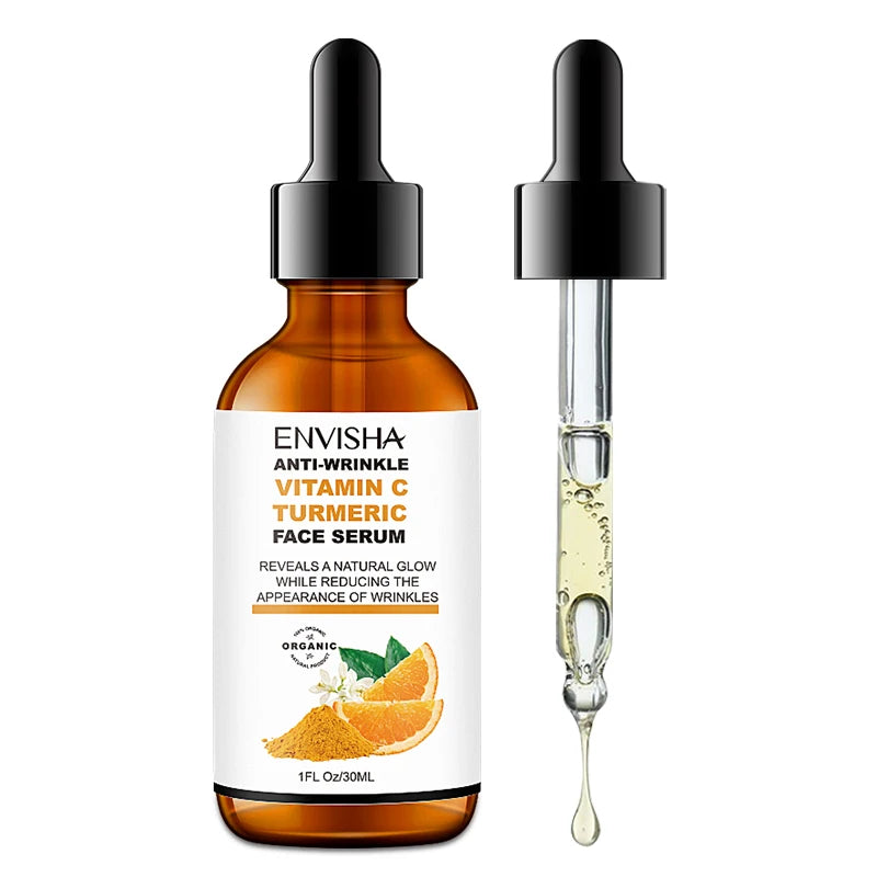 Vitamin C Turmeric Serum Facial Whitening Anti Aging Wrinkle Moisturizing Essence Face Korean Cosmetics Skin Care Shrink Pores