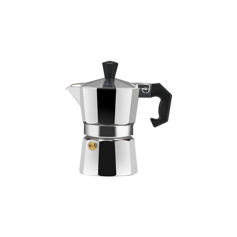 Coffee Maker Pot Aluminum Mocha Espresso Percolator Pot Coffee Kettle Cafetera Home Outdoor Stovetop Cafe Tools Sliver Red Black