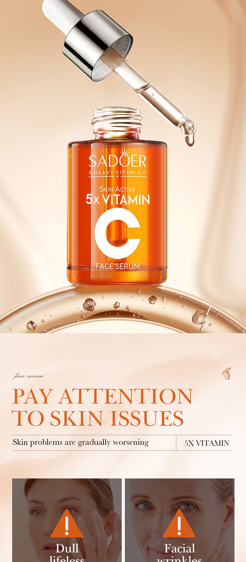Vitamin C Hydrating Serum 5 functions Facial Moisturizing Repair Essence Facial Shrink Pores Brightning Korean SkinCare Products