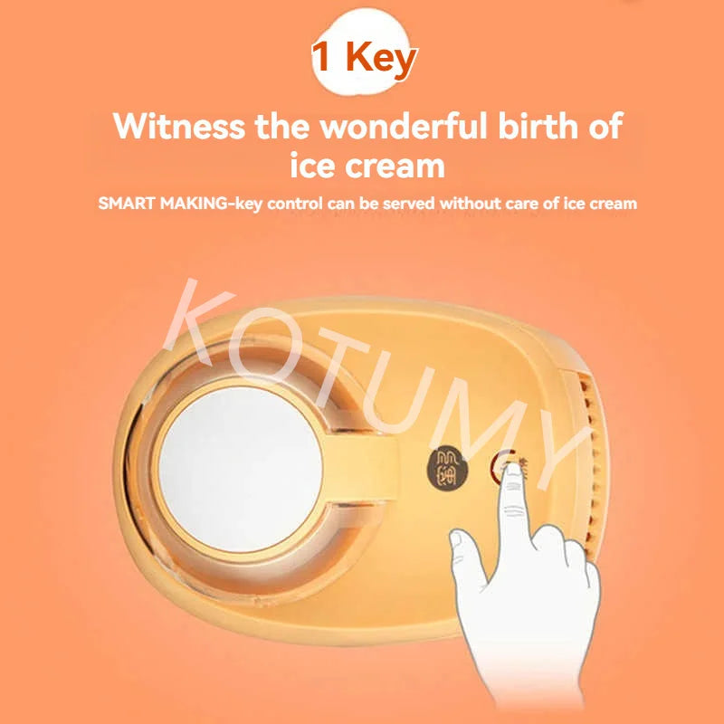 500ml Automatic Italian Ice Cream Machine Maker Mini Roll Soft Serve Hard Household Full Sorbet Fruit Dessert 220V