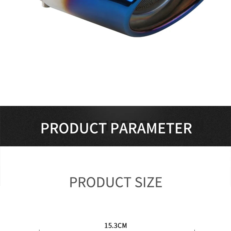 Shark belt net tail throat Stainless steel exhaust pipe Automobile exhaust pipe muffler Automobile accessories exhaust pipe