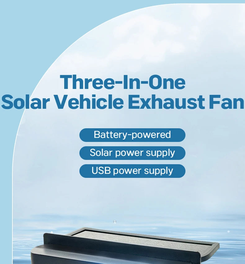 Automobile Exhaust Fan Heat Dissipation Smoke Exhaust Oxygen Cycle Intelligent Tri-Mode Exhaust Fan Automobile Supplies