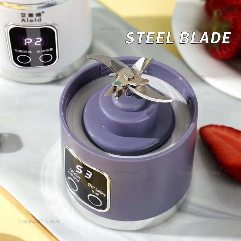 Portable Mini Electric Blender USB Rechargeable Smoothie Juicer Milkshake Maker For Fresh Fruit Orange Juice And On-The-Go Use