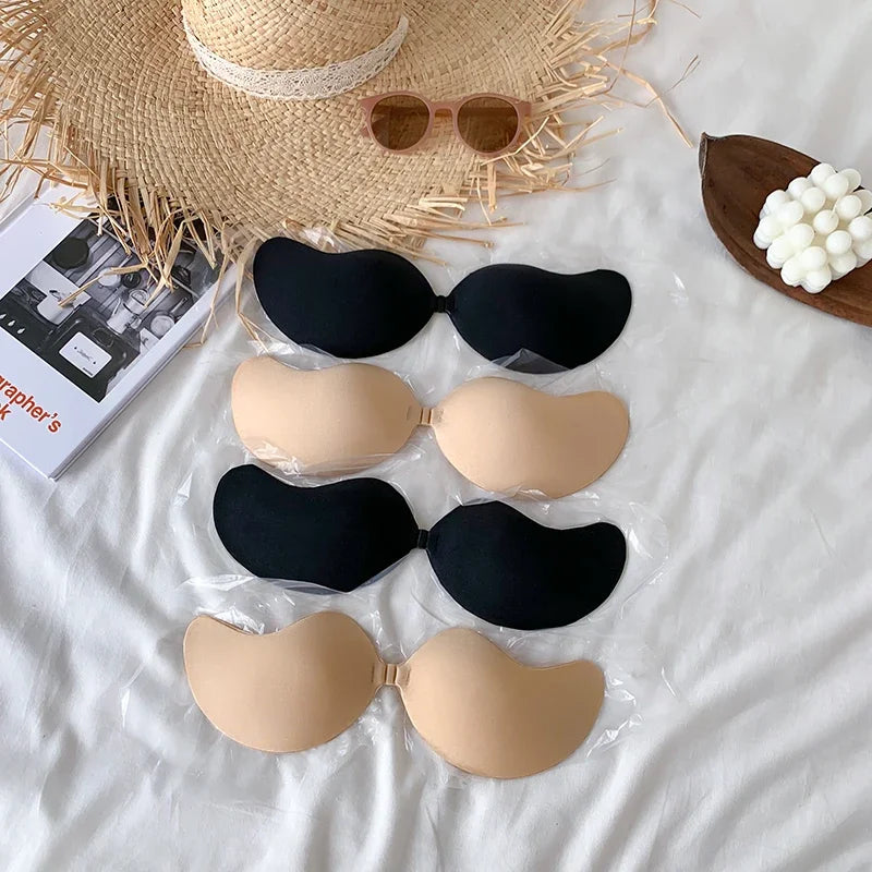 Reusable Silicone Nipple Cover Self Adhesive Invisible Push Up Bra Pasties Stickers Mango Breast Strapless Bras Women Underware