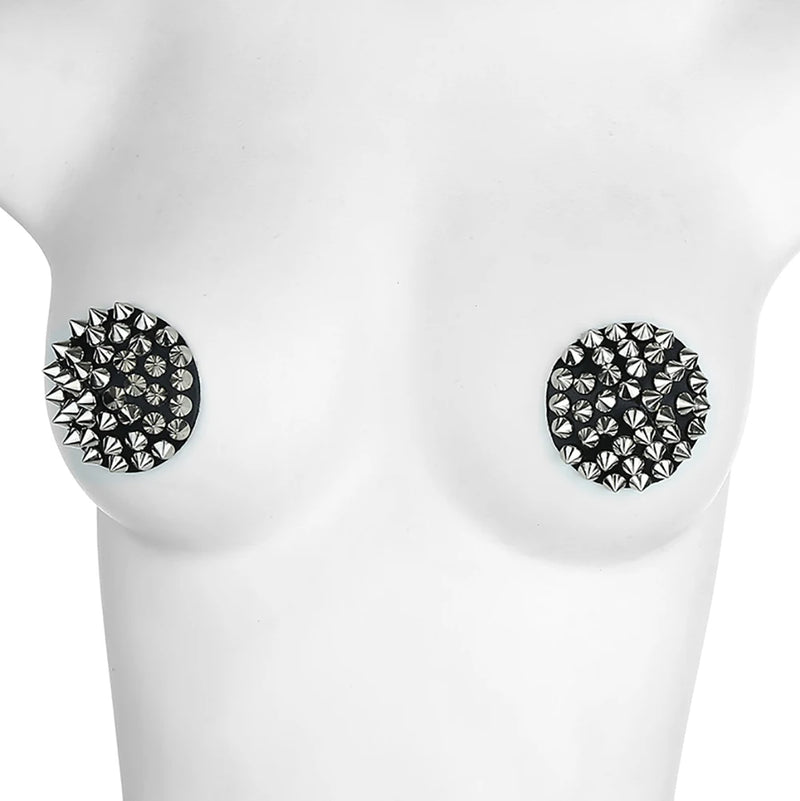 Sexy 1 Pair Rivet Nipple Cover For Women Nipple Protector Reusable Breast Wear Silicone Nipple Pasties Stickers Bra Stickers