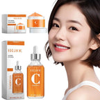 Vitamin C Serum & Vitamin C Cream for Face, Daily Moisturizing Series Hydrate & Plump Skin Care Brightening Serum Even Skin Tone