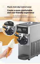 1Flavor Ice Cream Machine Commercial,Fully Automatic Soft Serve Maker with Digital Display, One TouchOperation for Home&Business