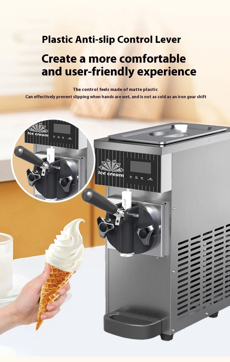 1Flavor Ice Cream Machine Commercial,Fully Automatic Soft Serve Maker with Digital Display, One TouchOperation for Home&Business