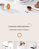 5-in-1 capsule coffee machine, fully automatic small household coffee machine, 7-speed water level hot and cold Italian style ca