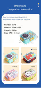 Cute Lunch Box for Kids Girls Boys With Compartments Bento Lunchbox School Child Leakproof Children's Food Snack Boxes New 2025