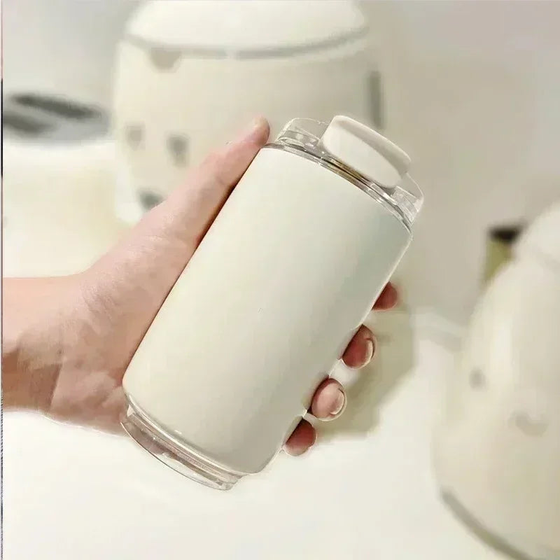 Tumbler Thermos Mug Milky White Coffee Mug Car Thermos Water Bottle Travel Stainless Steel Vacuum Bottle Drinking Jug