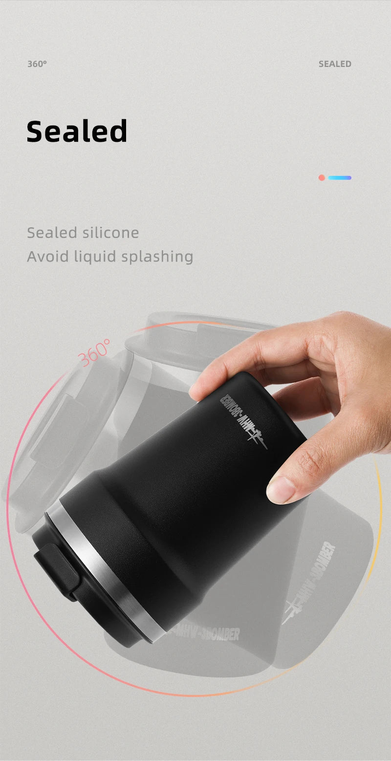MHW-3BOMBER 360ML Stainless Steel Coffee Tumbler Portable Double Wall Thermal Mugs for Travel Camping Home Coffee Accessories
