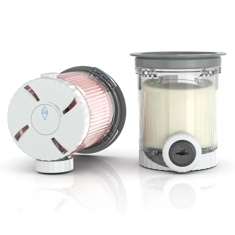 2Pack Pints And Lids For Ninja Swirl NC700 Series Ice Cream & Soft Serve Makers, Dishwasher Safe, XSK7PNTLD2B64B