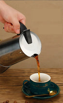 Coffee Maker Pot Moka Coffee Maker Stainless Steel 2/4/6/9 Cups Mocha Espresso Latte Stovetop Filter Coffee Pot for Kitchen