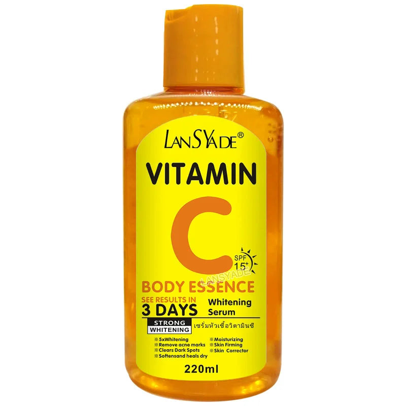 Vitamin C AHA Essence Original liquid Face Serum Brightning Moisturizing Turmeric Repairing Anti Aging Lifting Skin Care 220ml