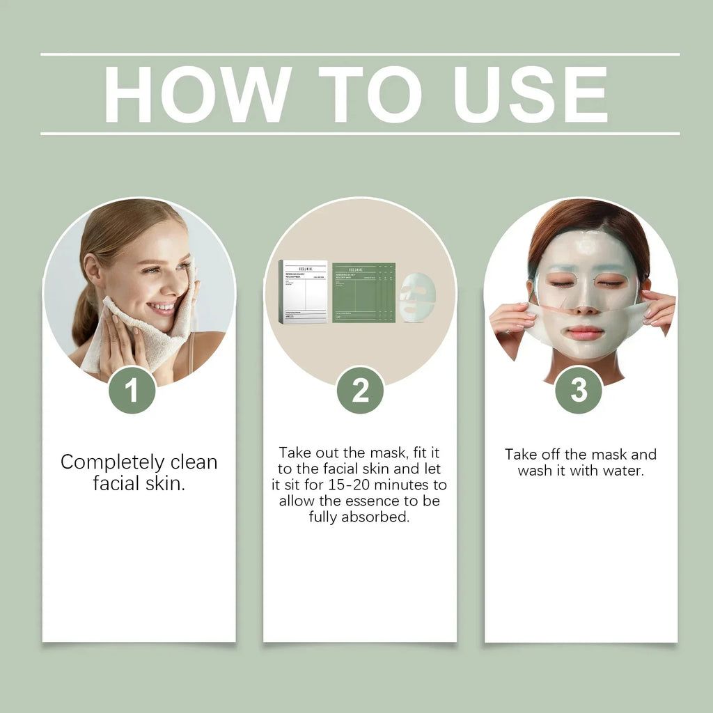 Bio-Collagen Sea Kelp Real Deep Mask Anti-Wrinkle Lifting Mask Hydrolyzed Collagen Collagen Reverse Filming Volume PeelOff Mask