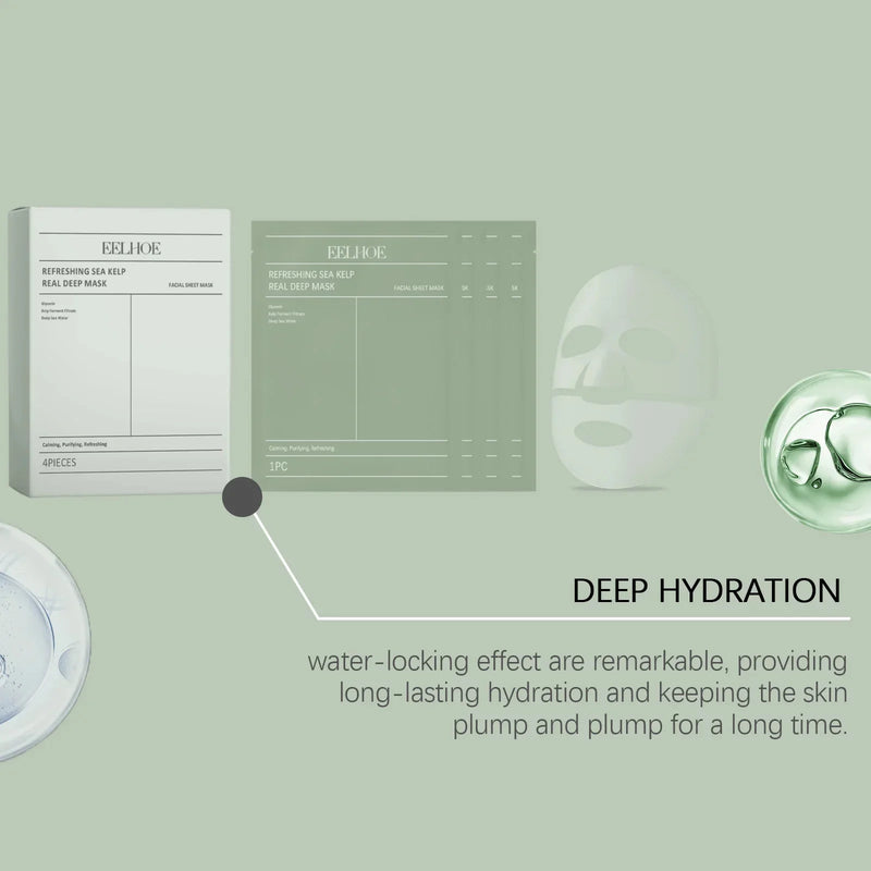 Bio-Collagen Sea Kelp Real Deep Mask Anti-Wrinkle Lifting Mask Hydrolyzed Collagen Collagen Reverse Filming Volume PeelOff Mask
