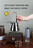 1 2 4Cups Espresso Coffee Maker Stainless Steel Mini Moka Pot With Unique Design